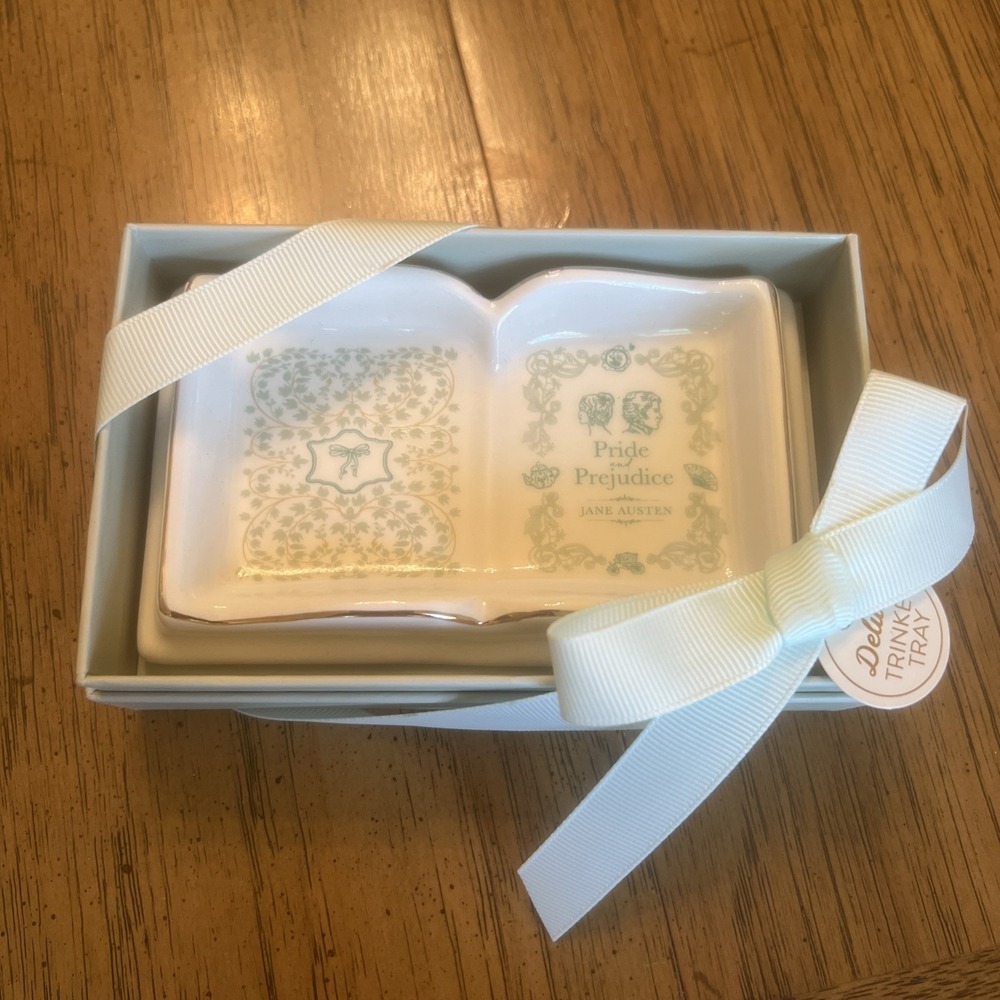 Eccolo Pride & Prejudice Jane Austen Book Classics Deluxe Trinket Jewelry Tray